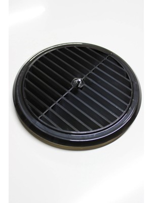 Mikasso Cam Menfezi Füme - Isı Cam / Cam Balkon / Sandvic Panel Için Oval Havalandırma Menfezi 15CM