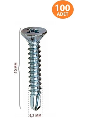 Mikasso Yhb Matkap Uçlu Akıllı Vida 4.2X50 100 Adet