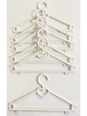 Mikasso Çocuk Elbise Askısı Çentikli 12 Adet Beyaz Bebek Askısı 26,5 cm Tırtıklı Plastik