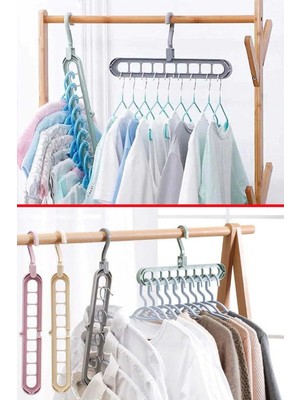 Mikasso Elbise Dolap Askısı Organizer 3 Adet Plastik Beyaz