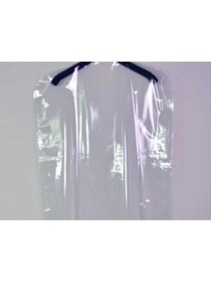 Mikasso Elbise Poşeti - 64 x 90 cm Askı Delikli Koruyucu Naylon Torba 25 Adet 90 x 60 x 60 Beyaz