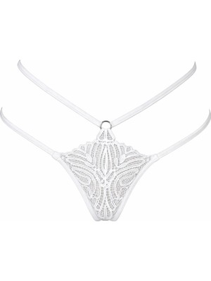 Genel Kadın Bordo Dantel String Külot Ince Askılı Tanga Iç Çamaşırı