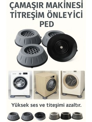 Mikasso Çamaşır Makinesi Titreşim Engelleyici Stoper 4lü Set Cn Nemli Bir Bezle Silin.