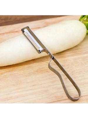 Mikasso (2 Adet)Paslanmaz Metal Yan Soyacak ,meyve -Sebze Soyacağı, Metal Soyacak Gümüş