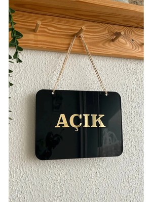 Mikasso Mağaza Açık Kapalı Tabelası Pleksi - 20*15 cm Uv Baskılı