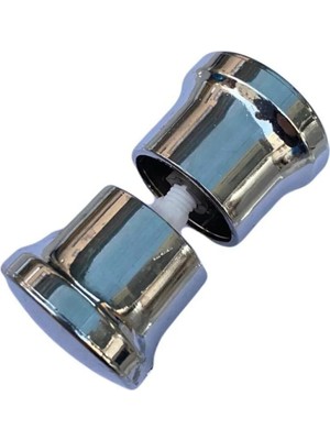 Mikasso 2 Adet Duşakabin Cam Kulpu Cam Kabin Kapı Kolu Krom Yuvarlak Düğme Banyo Kulp Tutacak Düğme