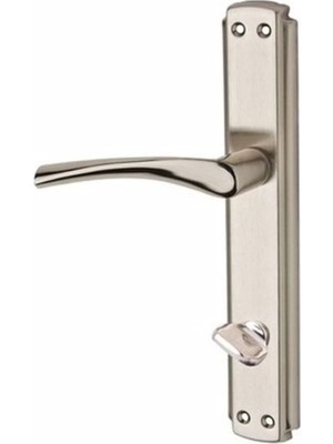 Mikasso Kapı Kolu -Bravo Nikel Saten Wc 1 Takım Sol + Vidaları Brovo Aynalı Saten