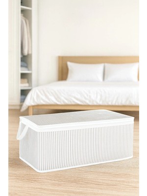 Mikasso 1 Adet Baza Altı Düzenleyici Kumaş Hurç Gri 30*50*20 cm Keçe 70 x 70 Gri Tr