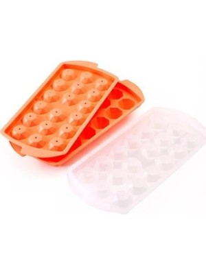 Mikasso 18 Bölmeli Elmas Şeklinde Buz Kalıbı Dolap Içi Buz Kabı Çikolata Kalıbı Plastik