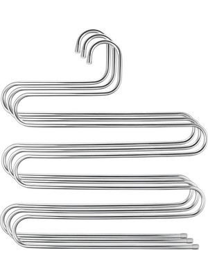 Mikasso 3 Adet Metal Pantolon Eşarp Askısı 5 Katlı Askı 3 Adet Metal Metalik Tr
