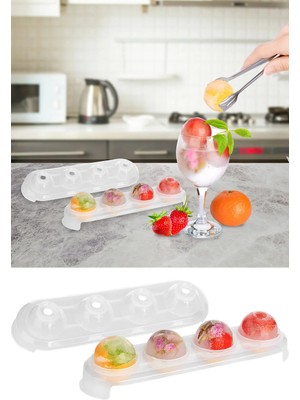 Mikasso Silikonlu Küre Buzluk & Buz Kalıbı Plastik