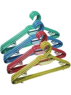 Mikasso 12'li Plastik Elbise Askısı Plastik Turuncu