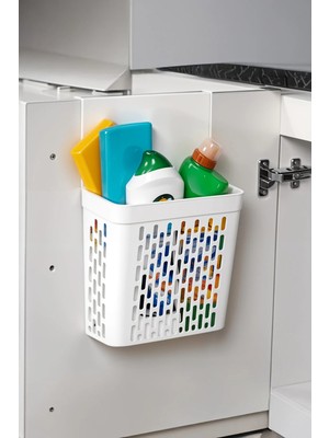 Mikasso Askılı Dolap Düzenleyici, Plastik Asılabilir Dolap Içi Düzenleyici, Beyaz Plastik 35 x 26 Beyaz