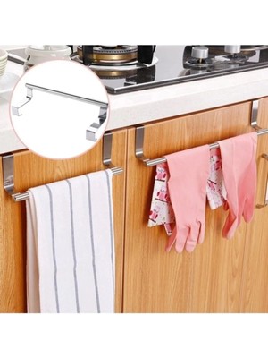 Mikasso Mutfak Banyo Havlu Askısı Metal Dolap Kapağı Havlu Askılığı - Metal Metal Gümüş Tr