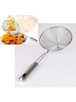 Mikasso Çelik Tel Kepçe Paslanmaz Çelik Bej