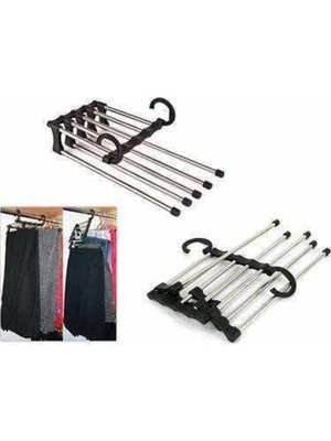 Mikasso Pantolon Askısı 5 Li Hareketli Plastik Beyaz