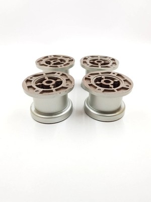 Mikasso 4 Adet - 5 cm Plastik Kale Ayak Gümüş Gri (Mobilya,koltuk,baza,tv Ünitesi,dolap Vb. Ayağı) Gümüş