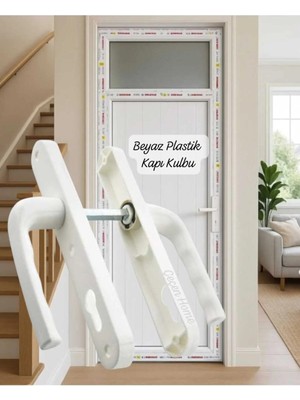 Mikasso 2'li Sert Plastik Kapı Kolu Pimapen Banyo/wc Kapı Kolu Hafif Kapı Balkon Kapı Kolu