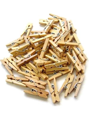 Mikasso 100 Adet Mini Mandal, Doğal Ahşap Peri LED Mandalı - Kahverengi