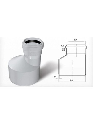 Mikasso Dublex Pvc Atık Su Borusu Pimaş Redüksiyon 70 x 50 Mm.