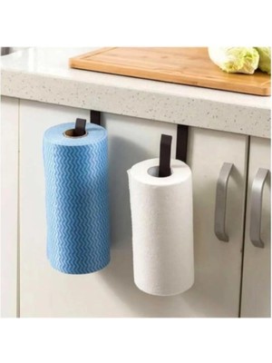 Mikasso Raf Altı Kağıt Havlu Fincan ve Kupa Bardak Askısı Mutfak Organizeri 1 Adet Metal 25 x 10 Siyah