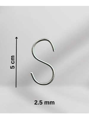 Mikasso 5 Li Paslanmaz Mutfak Kanca, S Kanca, Tel Pano Kanca, Metal Kanca, Makrome Kanca Metal Gri Tr
