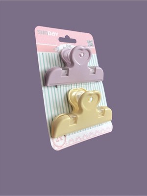 Mikasso 2’li Renkli Pratik Poşet Paket Ambalaj Torba Çanta Kapatıcı Plastik Turkuaz