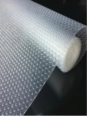 Mikasso En 45 cm - Boy 4 M. Şeffaf Kaydırmaz Raf Dolap Çekmece Buzdolabı Buz Dolabı Içi Örtüsü Eva Kaymaz Pl