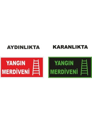 Mikasso Yangın Merdiveni Fosforlu Levha