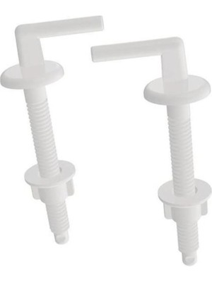 Mikasso Klozet Kapağı Montaj Vidası Seti 4 Parça 2 Adet 10 cm Pvc Klozet Kapağı Montaj Vidası
