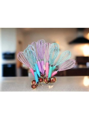 Mikasso (1 Adet) Silikon Çırpıcı Renkli Pratik Yumurta Çırpıcı Hamur Çırpıcı Plastik 1 Plastik