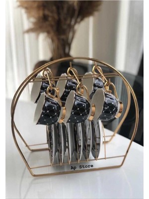 Mikasso Gold Metal Fincan Askısı Metal Altın