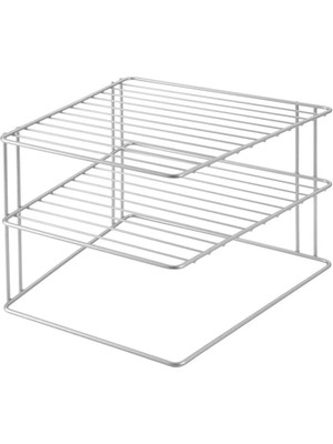 Mikasso Beyaz Tabaklık Köşe Rafı (-M604002) Metal Beyaz Tr