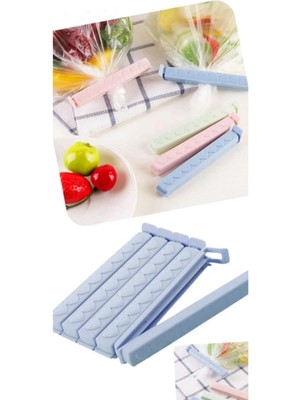 Mikasso 6'lı Poşet Klipsi Sızdırmazlık Çıtçıtlı Klips Taşınabilir Sızdırmazlık Malzemesi Tahıl Kesesi Plasti