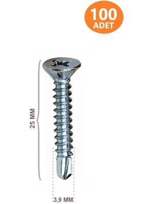 Mikasso Yhb Matkap Uçlu Akıllı Vida 3.9X25 100 Adet
