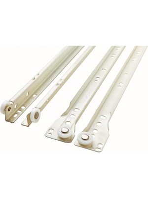 Mikasso Klasik Kızaklı Dolap Çekmece Rayı Beyaz 45 cm (Vida Dahil Değil) Beyaz