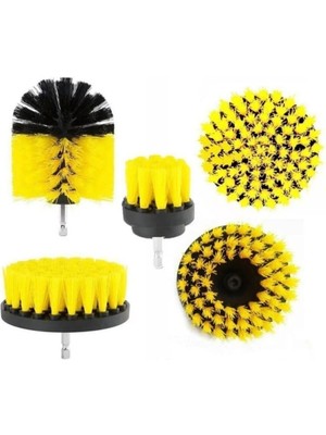 Mikasso Matkap Ucuna Takılan Temizleme Fırça Seti 3'lü Yıkama Fırçası Siyah