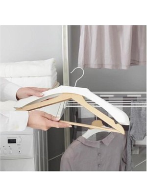 Mikasso Bumerang Askı Şekillendirici - Beyaz Ahşap Beyaz Tr