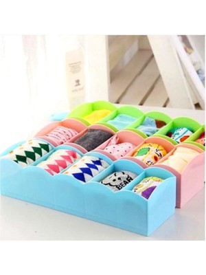 Mikasso Çekmece ve Dolap Içi Düzenleyici 5 Gözlü Organizer Plastik Bej