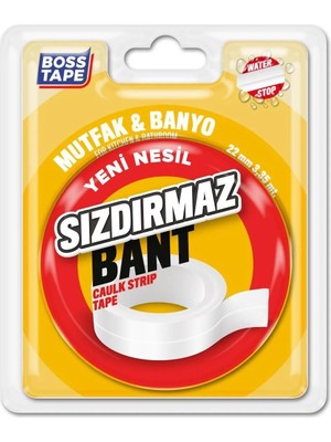 Mikasso Duşakabin Mutfak Lavabo Sızdırmaz Bant Su Geçirmez Kenar Bandı EN:22MM BOY:3,35MT Gerçek Pvc