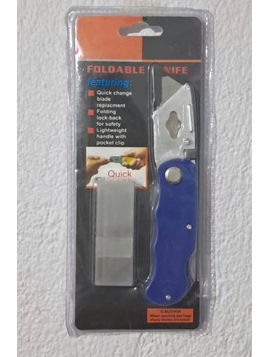 Mikasso Çok Amaçlı Katlanabilir Halı Alçıpan Falçatası Yedek Bıçak Hediyeli