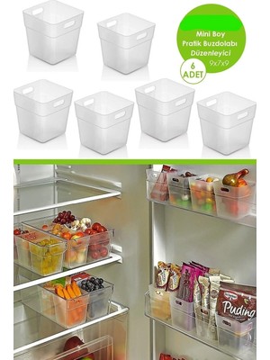 Mikasso 6 Adet Buzdolabı Kapak Içi Düzenleyici Organizer 6'lı Buzdolabı Içi Düzenleyici ve Banyo Organizeri