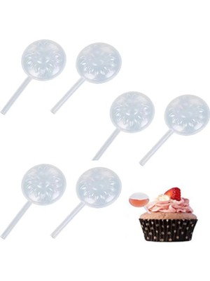 Mikasso Sos Damlalığı 6lı Çiçek Cupcake Kek Tatlı Dondurma Sos Dolgu Tüpü Sosluk Marmelat Damlalık Plastik