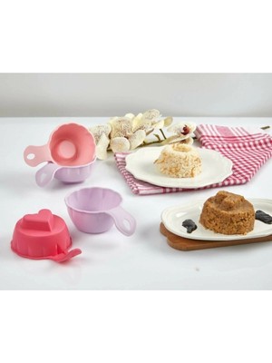 Mikasso 2'li Pilav ve Tatlı Kalıbı KP-1122, Şık ve Kullanışlı Mutfak Seti Plastik Gri