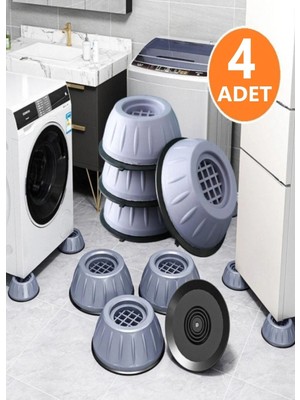 Mikasso Gürültü Engelleyici ve Kaymaz Titreşim Önleyici Kauçuk Ayak Pedleri Çamaşır Makinesi Stoper 4'lü Set