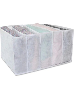 Mikasso 5 Gözlü Dolap Çekmece Içi Akordiyon Katlanır Çamaşır Düzenleyici Organizer Xx-Large Kumaş Tr