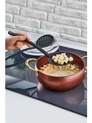 Mikasso Teflon Kevgir KP-137 Plastik Siyah