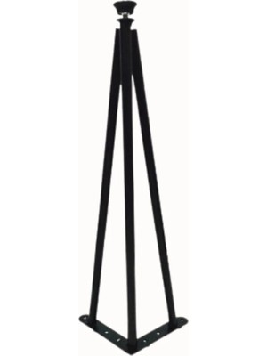 Mikasso Firkete Düz Boru Masa Ayağı Siyah