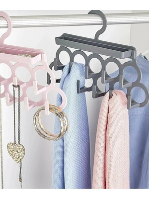 Mikasso Çok Fonksiyonlu Takı Fular Toka Anahtarlık Askısı Plastik Beyaz Cn