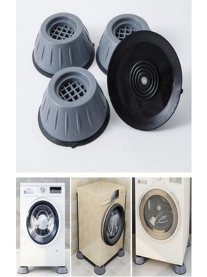 Mikasso Çamaşır Makinesi Titreşim Engelleyici Stoper 4 Lü Set 5 cm Yükseklik Titreşim Engelleyici 4 Adet Pla